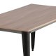 VENTURE DESIGN Tempe spisebord, rektangulr - valnd MDF og sort stl (140x80)