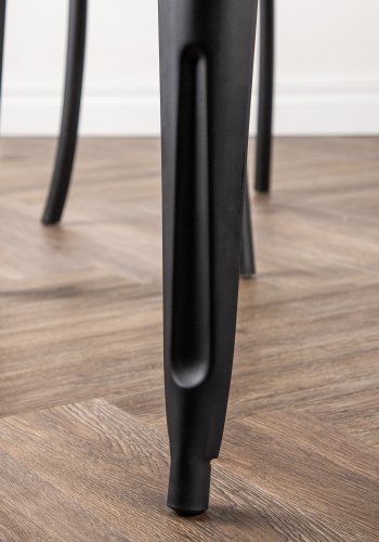 VENTURE DESIGN Tempe spisebord, rektangulr - valnd MDF og sort stl (140x80)