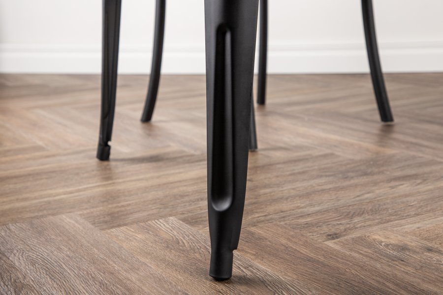 VENTURE DESIGN Tempe spisebord, rektangulr - valnd MDF og sort stl (140x80)