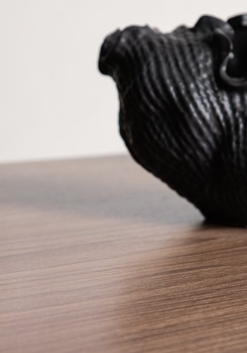 VENTURE DESIGN Tempe spisebord, rektangulr - valnd MDF og sort stl (140x80)