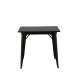 VENTURE DESIGN Tempe spisebord, kvadratisk - sort MDF og sort stl (80x80)