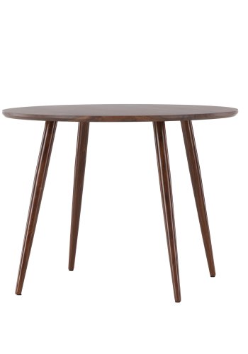 VENTURE DESIGN Sanford spisebord, rund - mrkebrun MDF og stl (100)