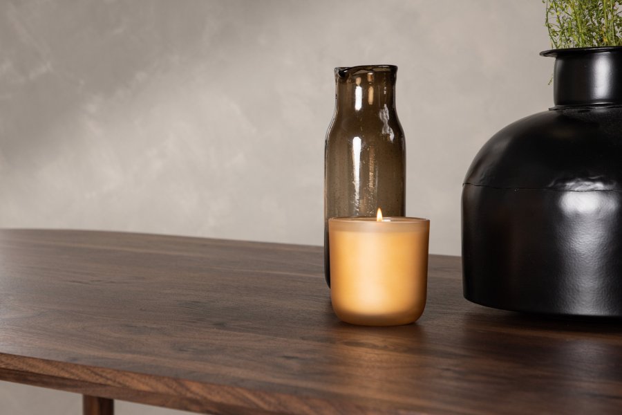 VENTURE DESIGN Sanford spisebord, oval - mrkebrun MDF og stl (180x90)