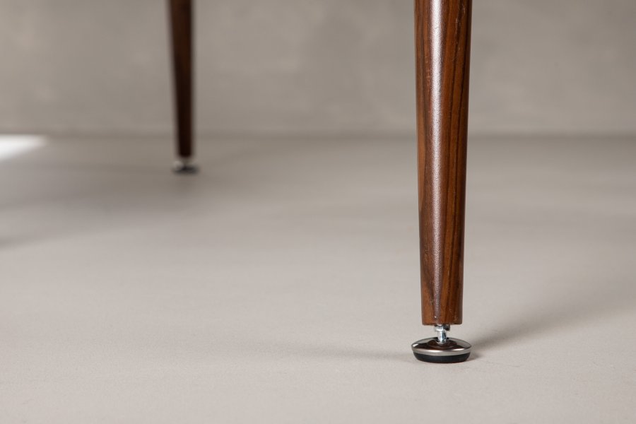 VENTURE DESIGN Sanford spisebord, oval - mrkebrun MDF og stl (180x90)