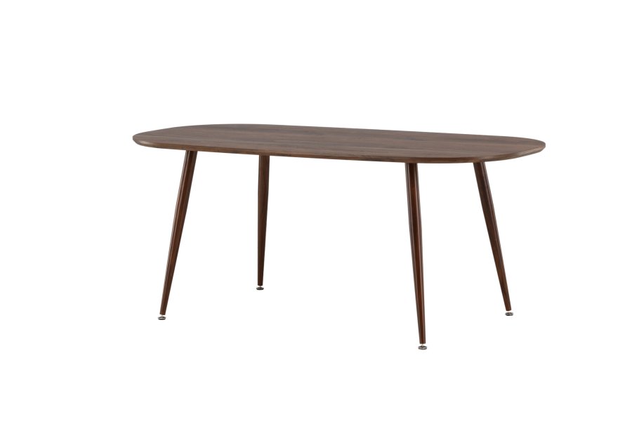 VENTURE DESIGN Sanford spisebord, oval - mrkebrun MDF og stl (180x90)