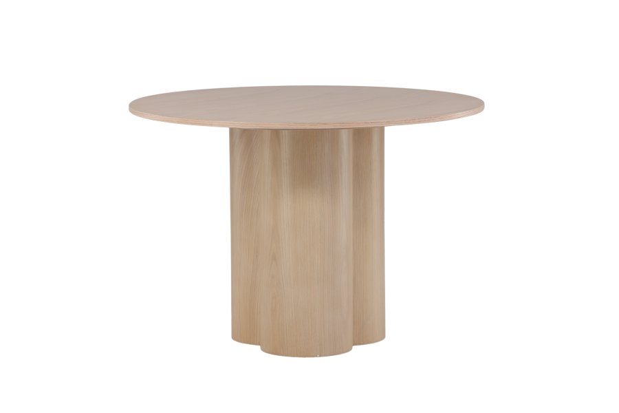 VENTURE DESIGN Olivia spisebord, rund - hvidkalket finér (110)