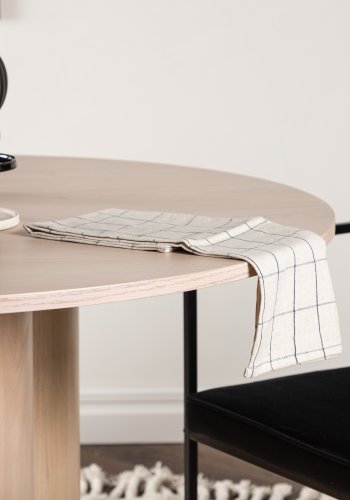 VENTURE DESIGN Olivia spisebord, rund - hvidkalket finér (110)