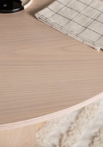 VENTURE DESIGN Olivia spisebord, rund - hvidkalket finér (110)
