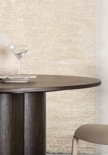 VENTURE DESIGN Olivia spisebord, rund - mokka finér (110)