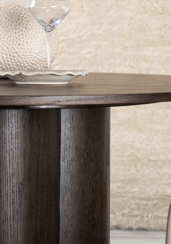 VENTURE DESIGN Olivia spisebord, rund - mokka finér (110)
