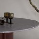 VIND COLLECTION Austin spisebord, rund - gr MDF med marmormnster og mrkebrun asketr (120)