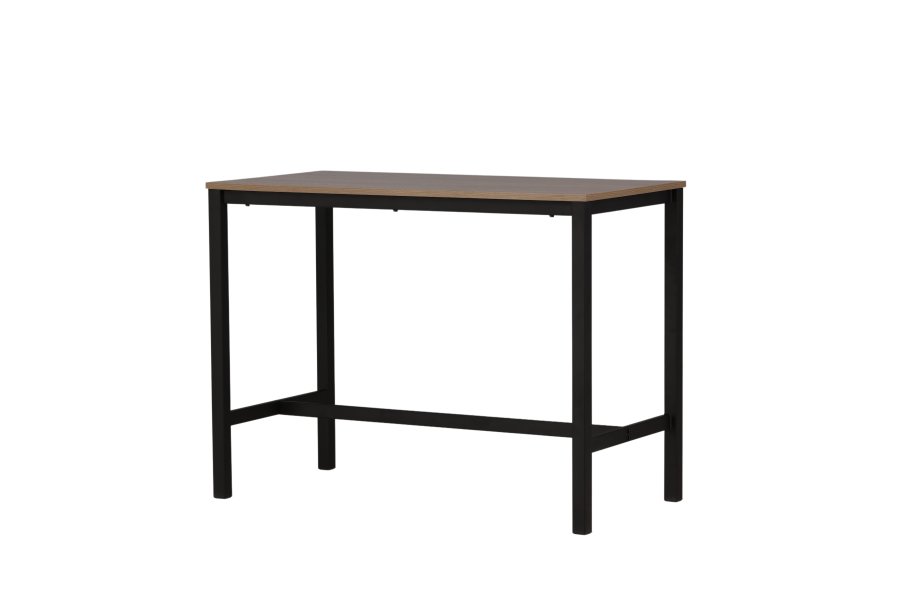 VENTURE DESIGN Camden barbord, rektangulr - valnddefarvet MDF og sort stl (120x60)