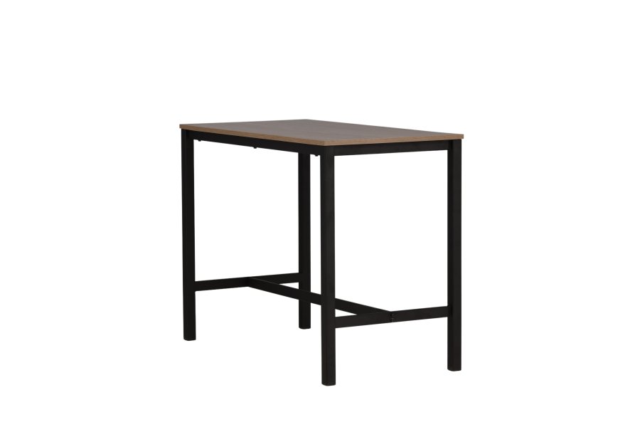 VENTURE DESIGN Camden barbord, rektangulr - valnddefarvet MDF og sort stl (120x60)