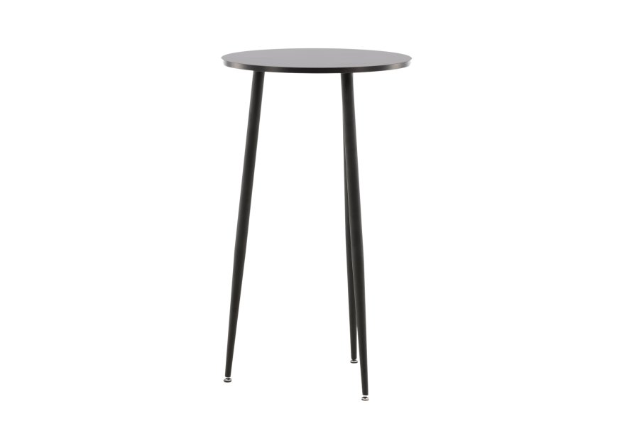 VENTURE DESIGN Plaza barbord, rund - sort MDF og sort stl (60)