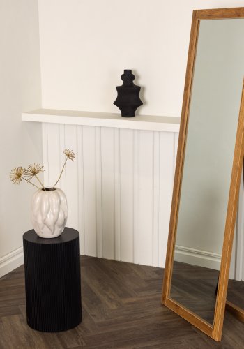 VENTURE DESIGN Sebring gulvspejl, rektangulr - spejlglas og valnd MDF (170x55)