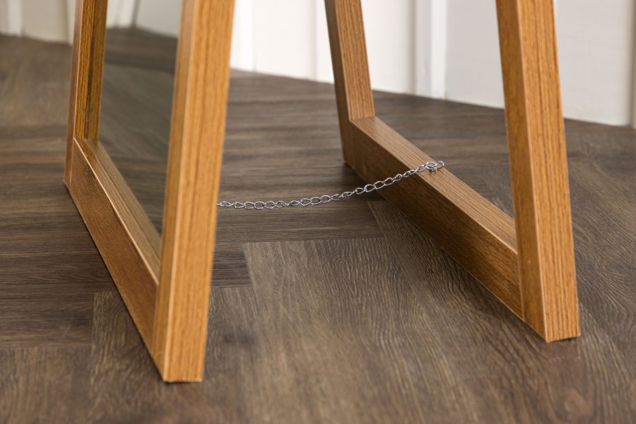 VENTURE DESIGN Sebring gulvspejl, rektangulr - spejlglas og valnd MDF (170x55)