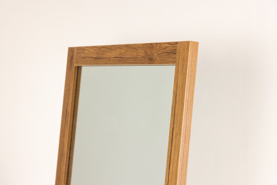 VENTURE DESIGN Sebring gulvspejl, rektangulr - spejlglas og valnd MDF (170x55)