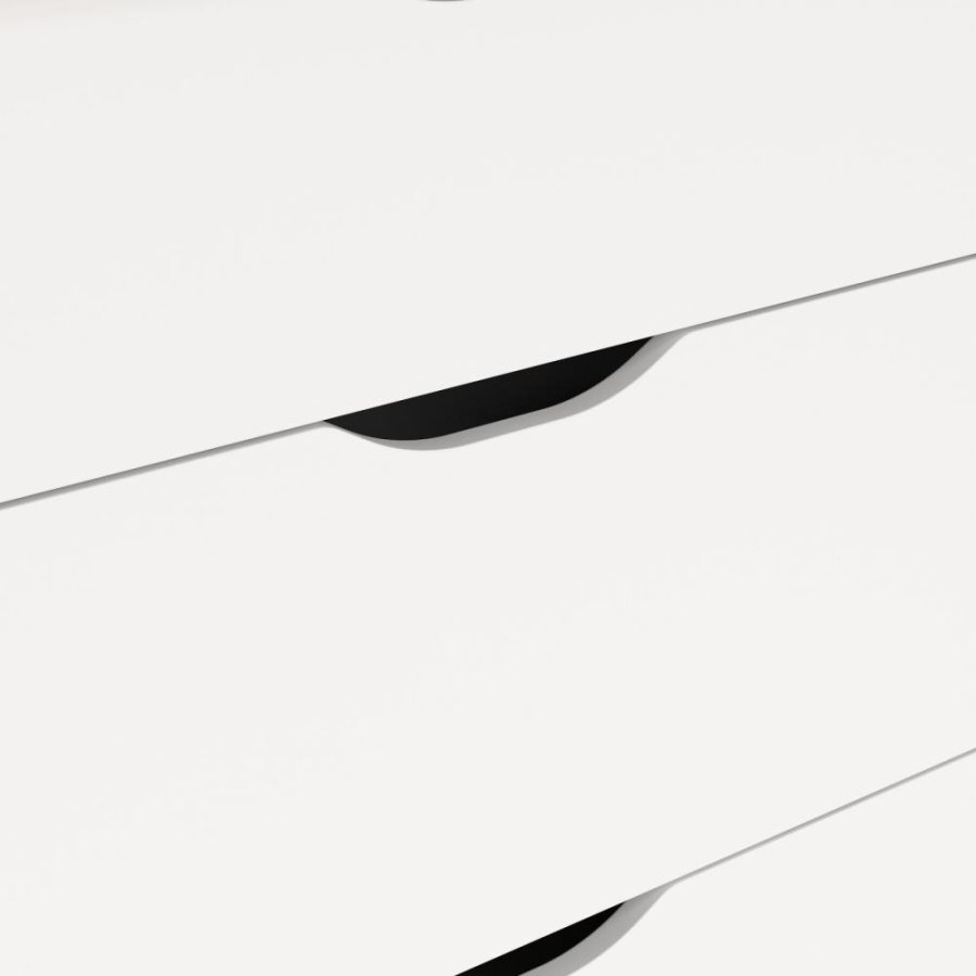 TVILUM Ikast Kommode 3 skuffer, Jackson Hickory / Hvid, 78,7 x 39,8 x 92,2 cm