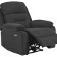 ACT NORDIC Vansbro recliner, m. el, C stik, USB-A, posefjedre - mrkegr stof og sort stl