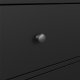 TVILUM North kommode med 4 skuffer, mat sort, 86,3 x 51,6 x 115,6 cm