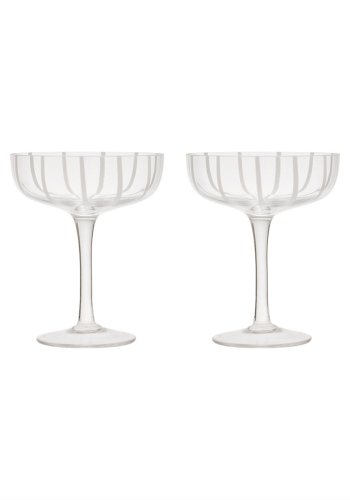 OYOY LIVING Mizu Coupeglas - 2 stk - Klar Glas