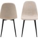 ACT NORDIC Celia spisebordsstol - beige stof og sort stl