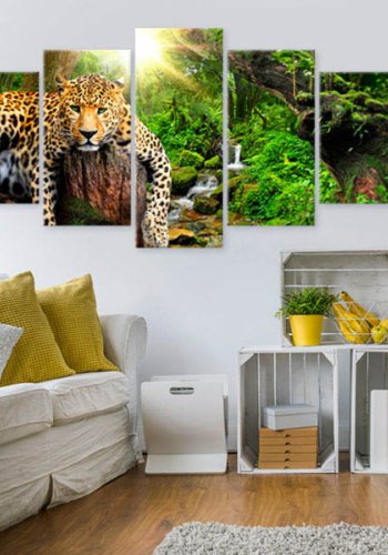 Artgeist billede - Predator's Relaxation, p lrred, to strrelser