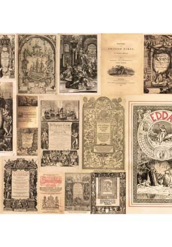 ARTGEIST fototapet XXL - Vintage Books, brunt print (280x500)