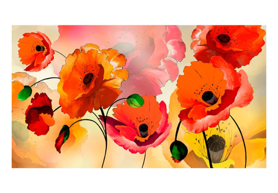 ARTGEIST fototapet XXL - Velvet poppies, multifarvet print (280x500)