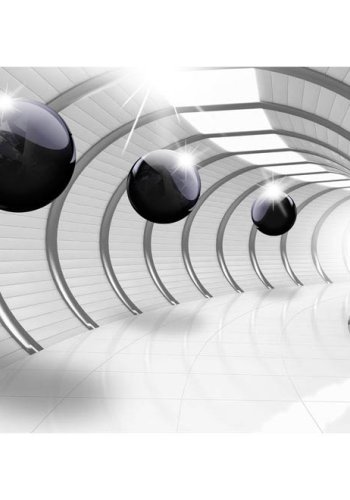 ARTGEIST fototapet XXL - Futuristic Tunnel II, hvidt print (280x500)