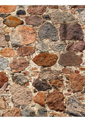 Artgeist fototapet - Stony Artistry, mursten print (280x500)
