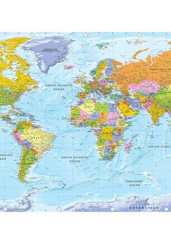 ARTGEIST fototapet - Orbis Terrarum, Verdenskort, stor 