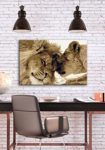 ARTGEIST DIY lrred maleri - Lions In Love