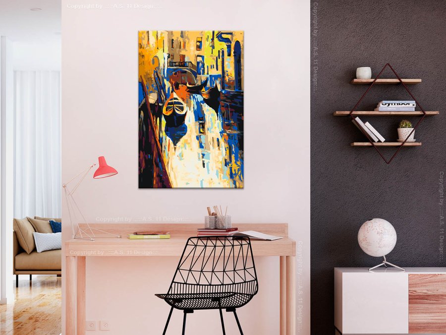 ARTGEIST DIY lrred maleri - Venice, Gondoler i Venedig