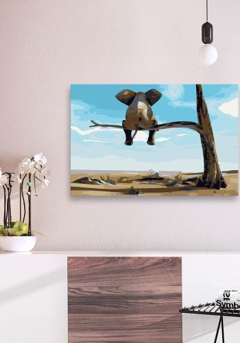 ARTGEIST DIY lrred maleri - Elephant In A Tree
