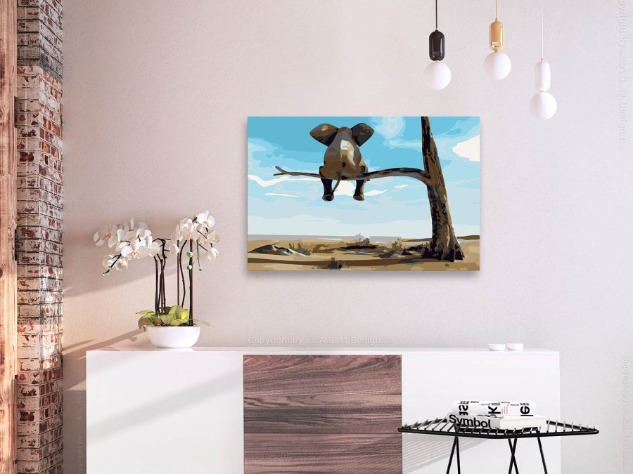 ARTGEIST DIY lrred maleri - Elephant In A Tree
