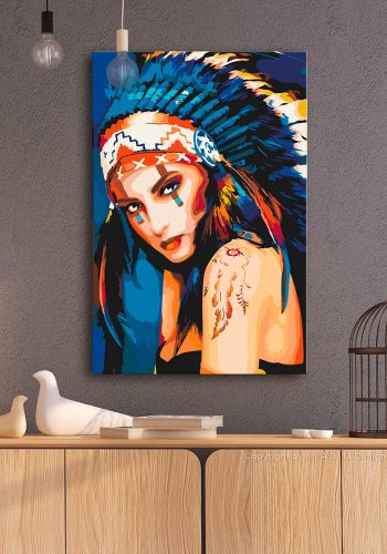 ARTGEIST DIY lrred maleri - Native American Girl, Indianer