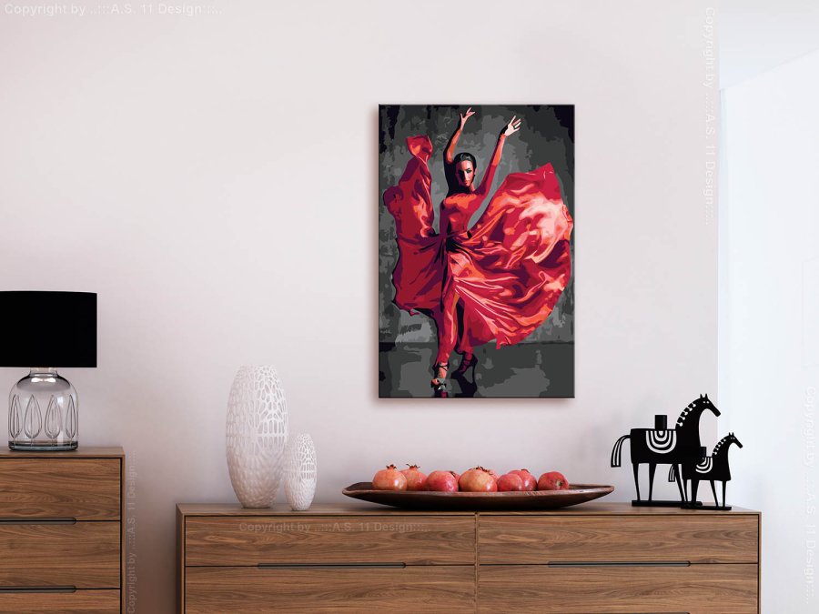 ARTGEIST DIY lrred maleri - Red Dress