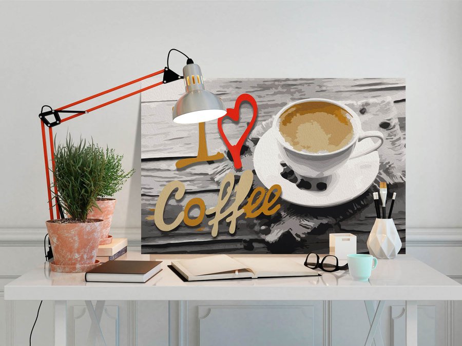 ARTGEIST DIY lrred maleri - I Love Coffee