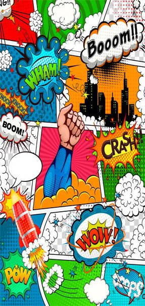 ARTGEIST Fototapet til dren - Comic World, Tegneserie