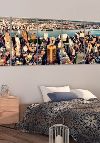 Artgeist billede - Flight over New York, p lrred