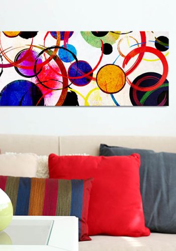 Artgeist billede - Rainbow Circles, p lrred