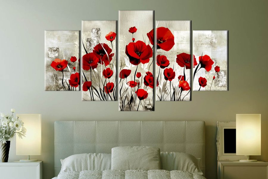 Artgeist billede - Scarlet Field, p lrred