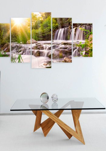 Artgeist billede - Forest Waterfall, p plexiglas, to strrelser