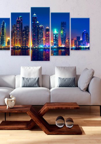 Artgeist billede - Nights in Dubai, p lrred