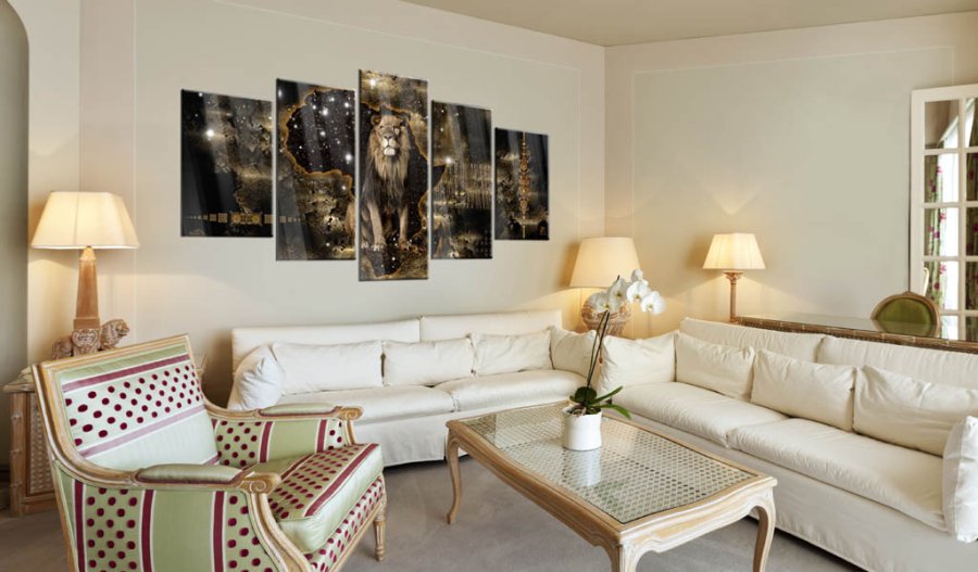 Billede p akrylglas - Golden Lion [Glass]