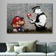 Artgeist Billede - Mario and Cop by Banksy, Lrred