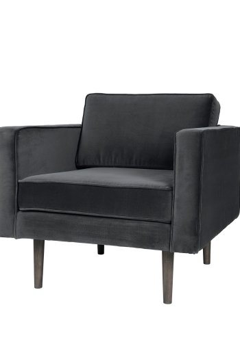 BROSTE COPENHAGEN Wind lnestol - polyester velour, m. armln