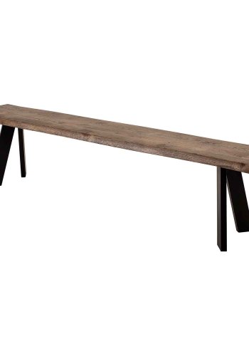 BLOOMINGVILLE Raw bnk - brun/sort egetr/jern, rektangulr (190x37)