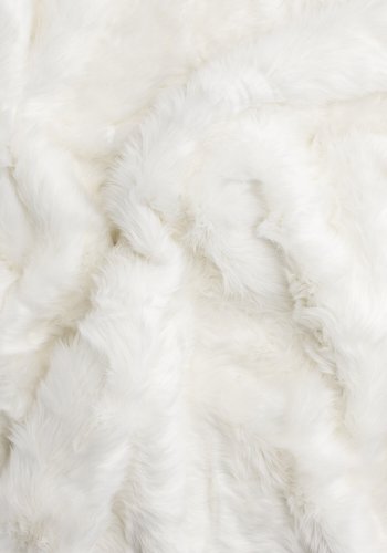 VENTURE DESIGN Katy gulvtppe, rektangulr - hvid akryl falsk pels (230x160)